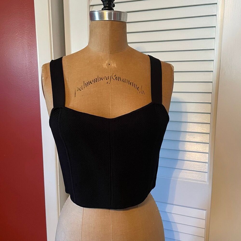HOUSE OF HARLOW 1960 | black corset crop top M